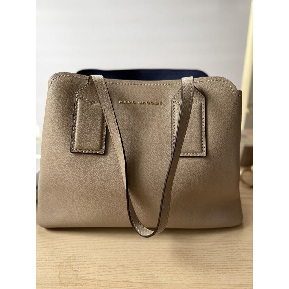 MARC JACOBS Editor Tote Griffin Beige Nude Handbag Bag Purse